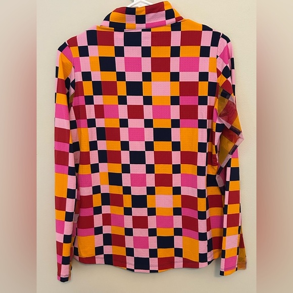 IBKUL Golf Tennis 1/4 Zip Top Women’s Med Pink Mock Neck Pickleball Long sleeve - Picture 8 of 9